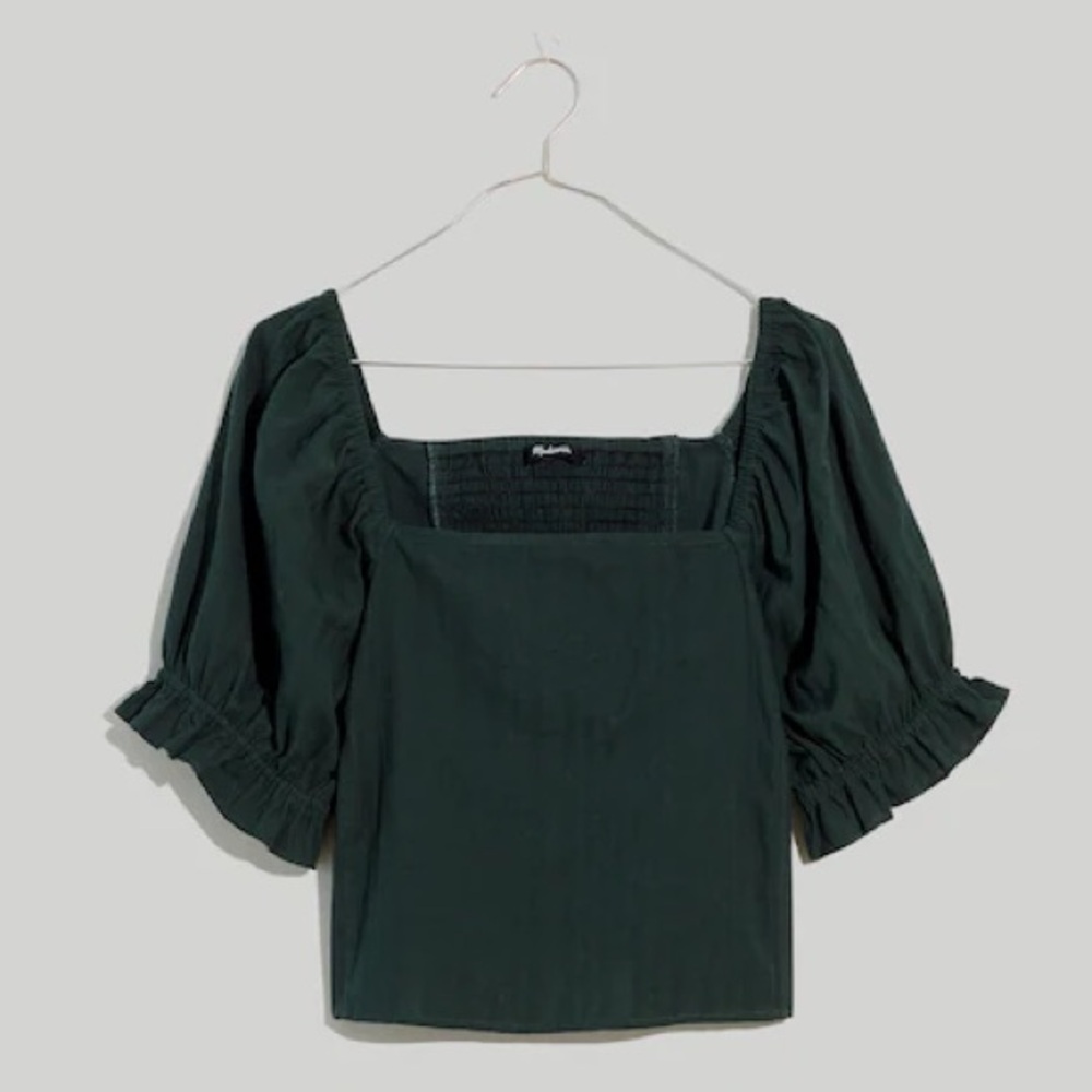 Madewell Hopewell Puff-Sleeve Crop Top